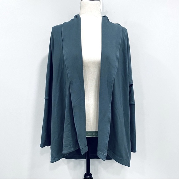 LULULEMON 8 Sea Steel Back in Action Wrap Oversized Cardigan Travel Athleisure